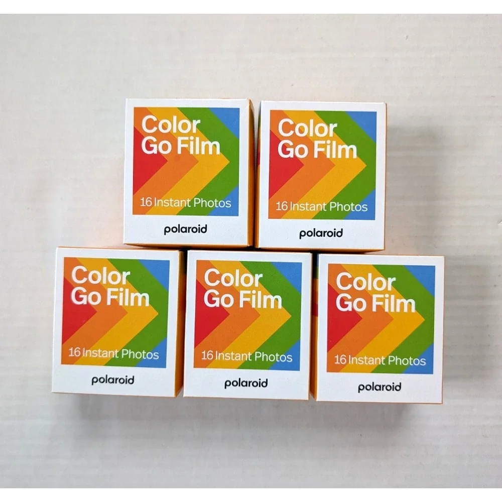 5 TOTAL PACKS Polaroid Color Go Film 16 Sealed Production Date 4/24